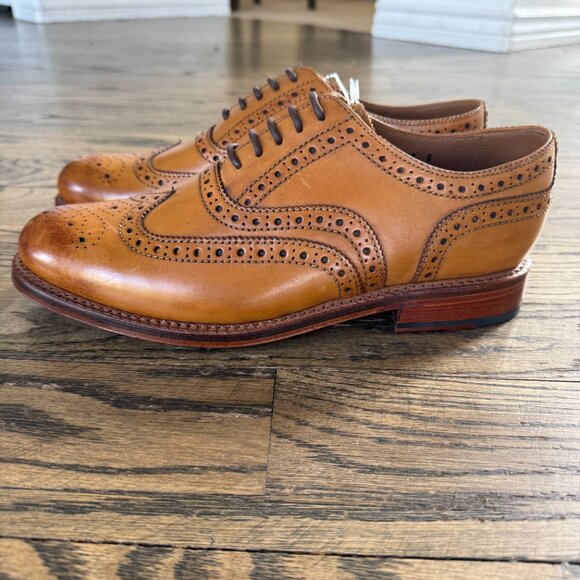 Grenson Dylan Leather Tan Oxford Shoes with Goodyear Sole Mens 10 UK/11 US NEW main image 8